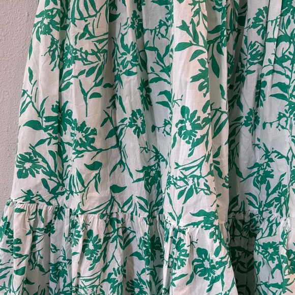 Elegant Green Floral A-Line Skirt - Picture 4 of 6